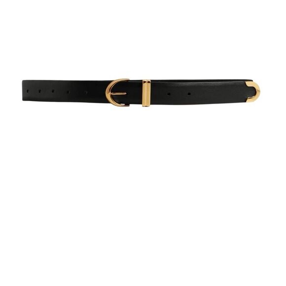 KHAITE Accessories - Khaite bambi belt black leather gold size 85
